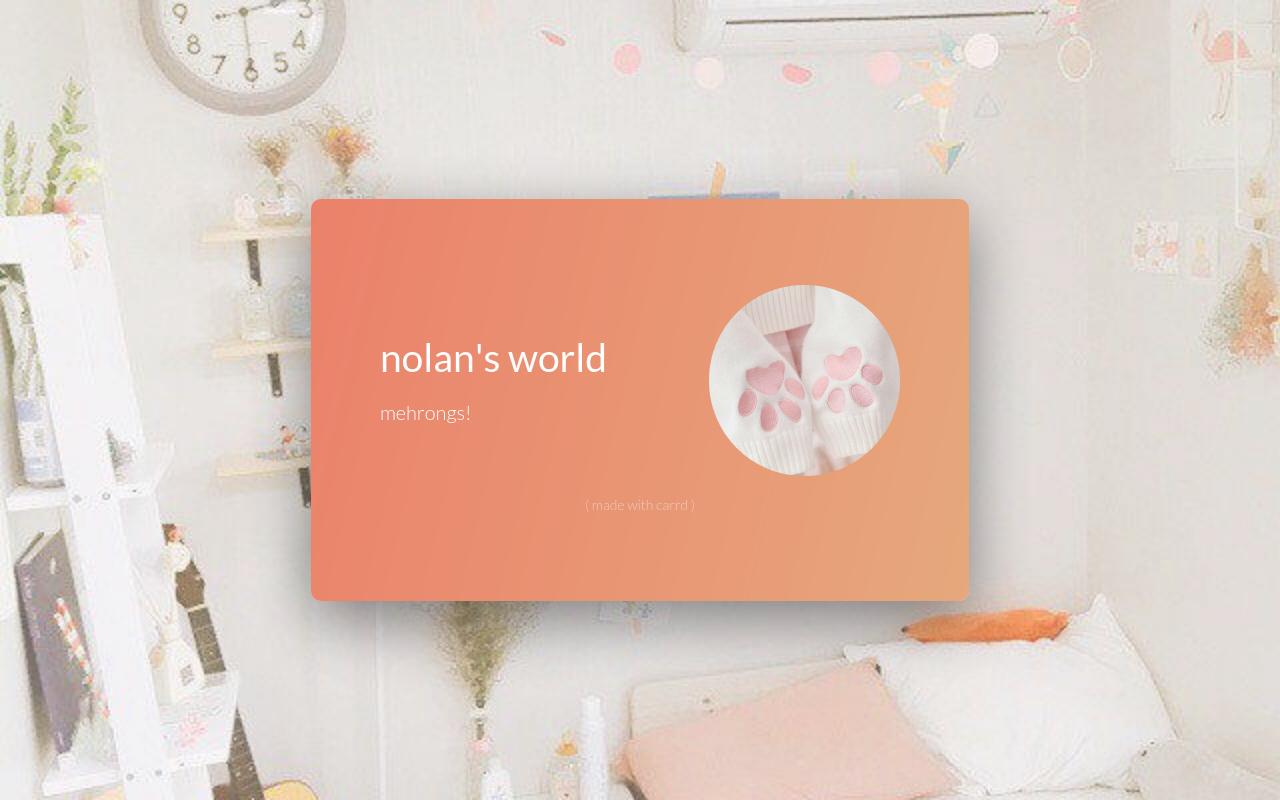 Carrd profile picture for @nolan